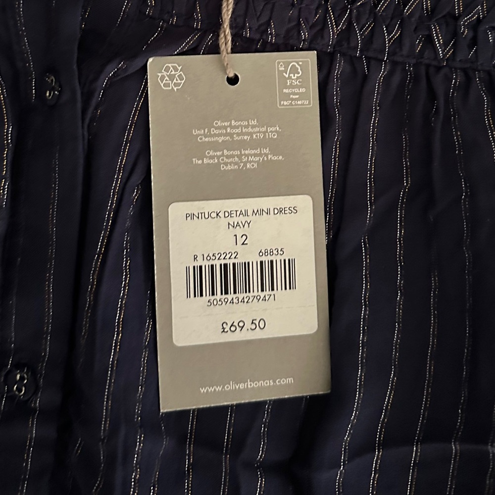 NWT | OLIVER BONAS Pintuck Mini Dress - Picture 7 of 7
